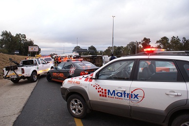 Taxi blowout leads to accident on N1 South